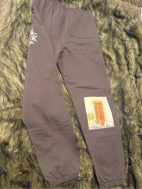 Brown Graphic Jogger Pants